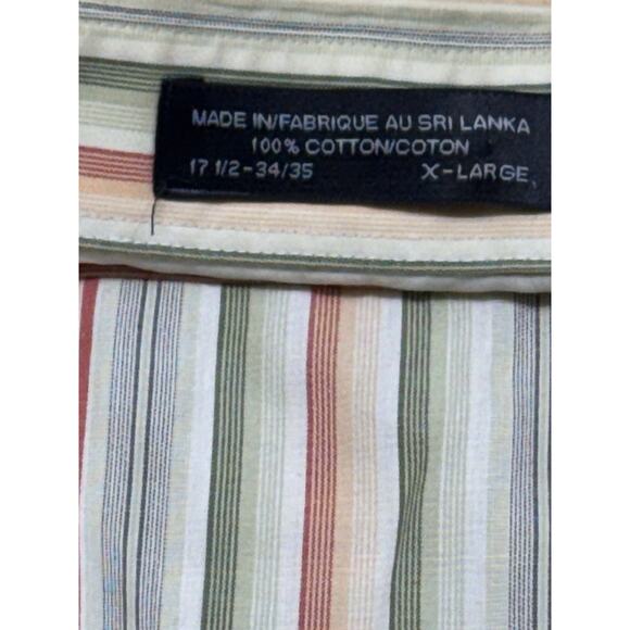 Claiborne Striped Green Wrinkle Free Modern Fit Men’s Size XL - Picture 8 of 10